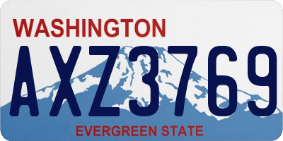 WA license plate AXZ3769