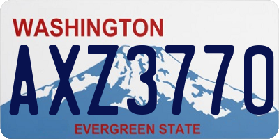 WA license plate AXZ3770