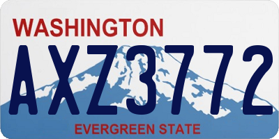 WA license plate AXZ3772