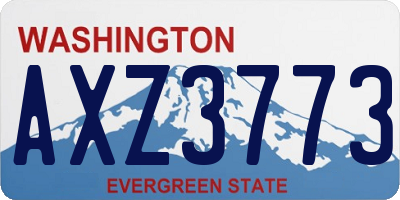 WA license plate AXZ3773