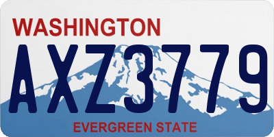 WA license plate AXZ3779