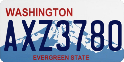 WA license plate AXZ3780