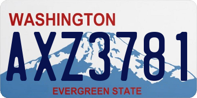 WA license plate AXZ3781