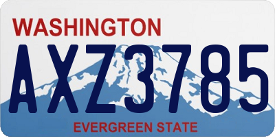 WA license plate AXZ3785