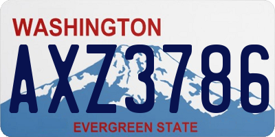 WA license plate AXZ3786