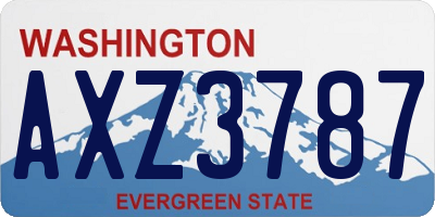 WA license plate AXZ3787