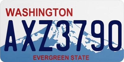 WA license plate AXZ3790