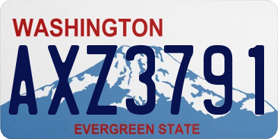 WA license plate AXZ3791