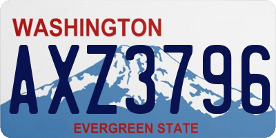 WA license plate AXZ3796