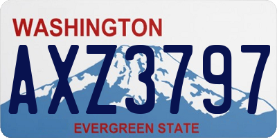 WA license plate AXZ3797