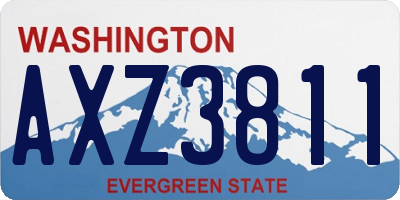 WA license plate AXZ3811
