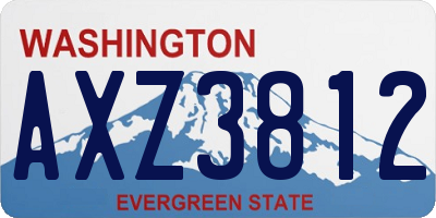 WA license plate AXZ3812