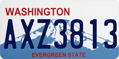 WA license plate AXZ3813