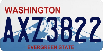 WA license plate AXZ3822