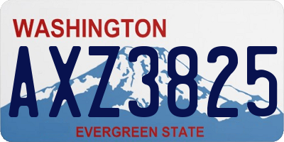 WA license plate AXZ3825