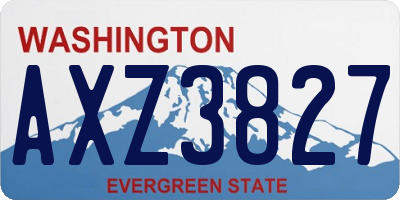 WA license plate AXZ3827