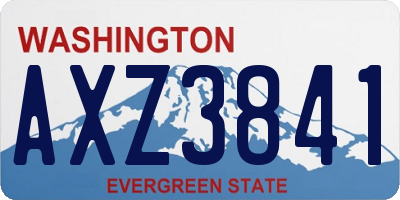 WA license plate AXZ3841