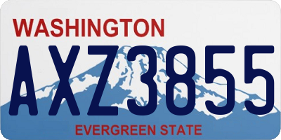 WA license plate AXZ3855