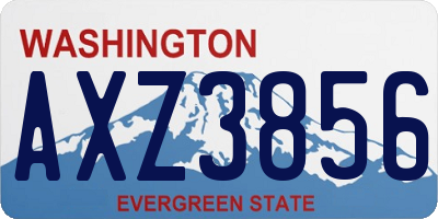 WA license plate AXZ3856