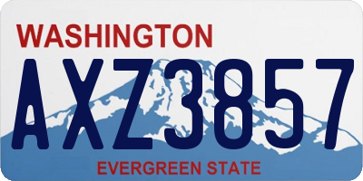 WA license plate AXZ3857