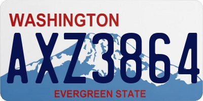 WA license plate AXZ3864
