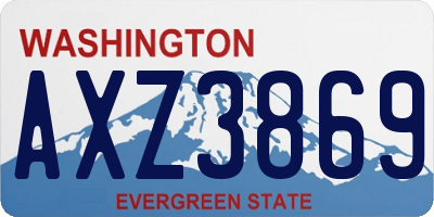 WA license plate AXZ3869