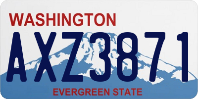 WA license plate AXZ3871