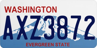 WA license plate AXZ3872