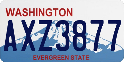 WA license plate AXZ3877