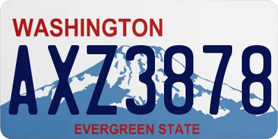 WA license plate AXZ3878