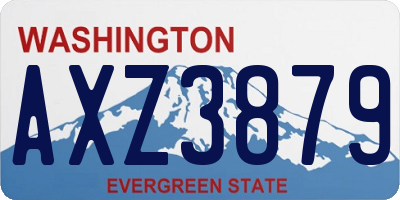 WA license plate AXZ3879