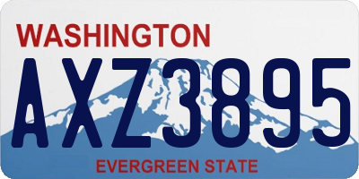 WA license plate AXZ3895