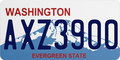 WA license plate AXZ3900