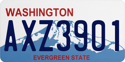 WA license plate AXZ3901
