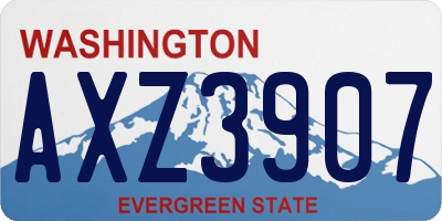 WA license plate AXZ3907