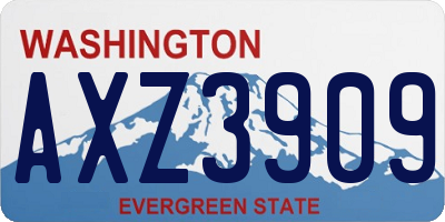 WA license plate AXZ3909