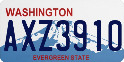 WA license plate AXZ3910