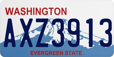 WA license plate AXZ3913