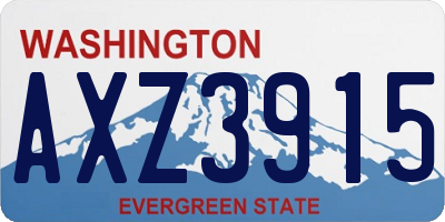 WA license plate AXZ3915