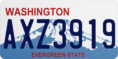 WA license plate AXZ3919