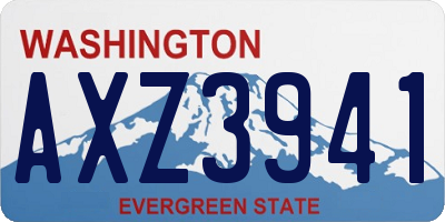 WA license plate AXZ3941