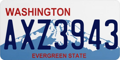 WA license plate AXZ3943