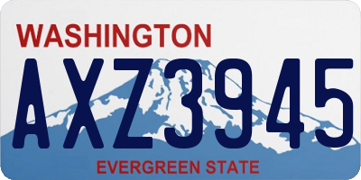 WA license plate AXZ3945