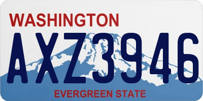 WA license plate AXZ3946