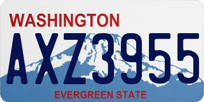 WA license plate AXZ3955