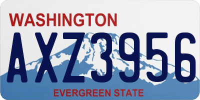 WA license plate AXZ3956
