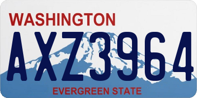 WA license plate AXZ3964