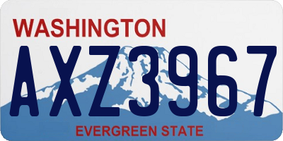 WA license plate AXZ3967