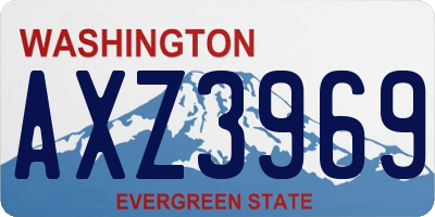 WA license plate AXZ3969