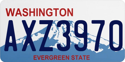 WA license plate AXZ3970